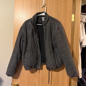 Women’s Gray Puffer Jacket